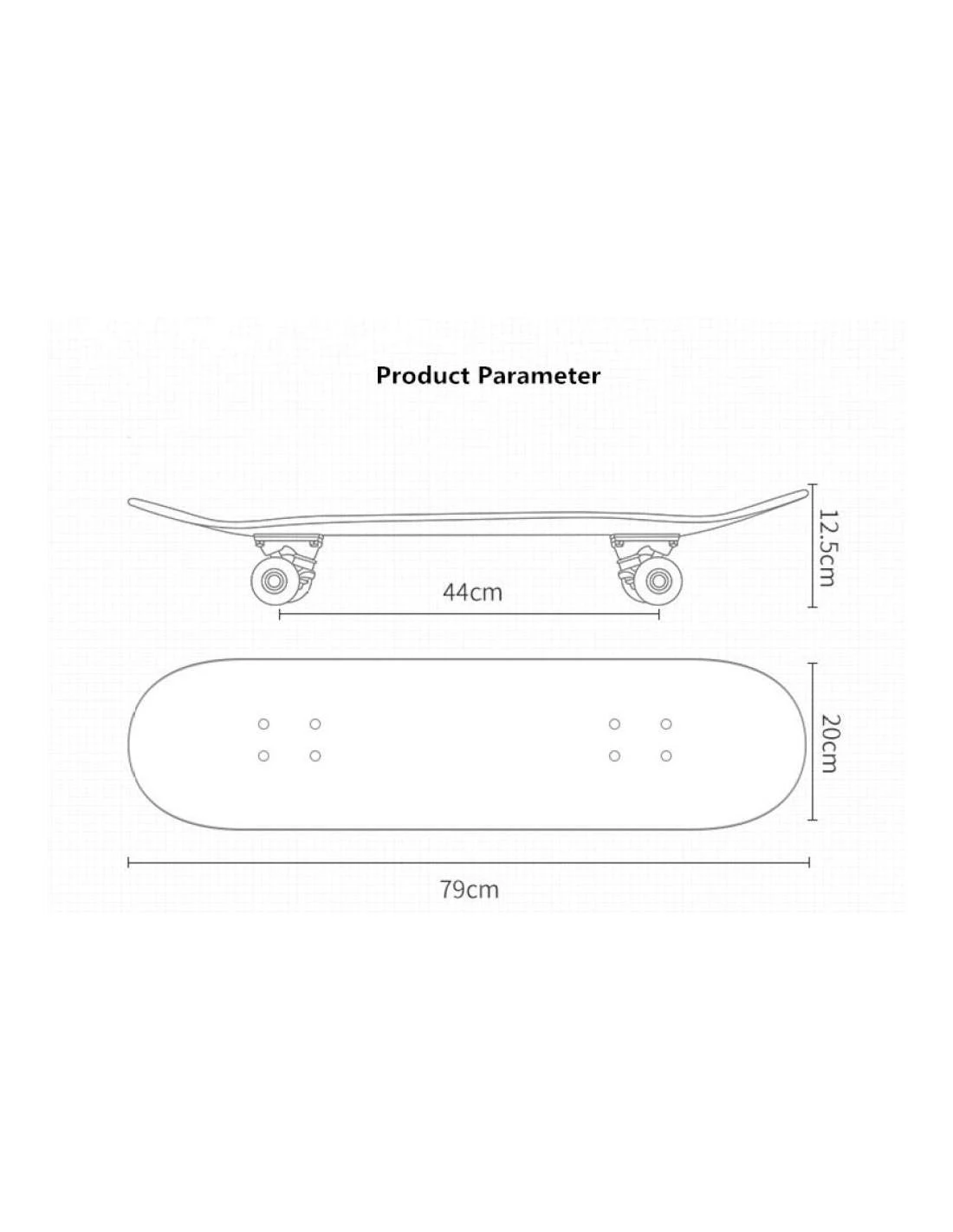 Magy Riedlentė skate board 80 cm., LED šviečiantys ratukai