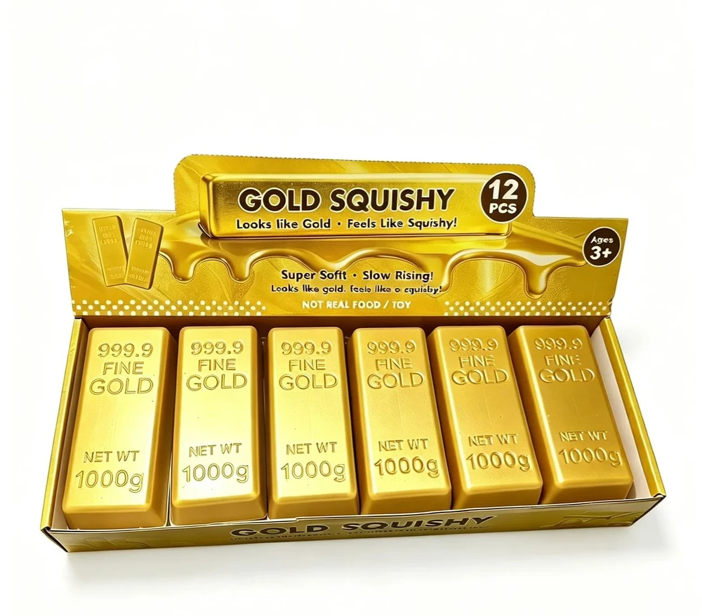 Magy Squishy aukso kubelis luitas auksinis antistresinis minkomas žaislas