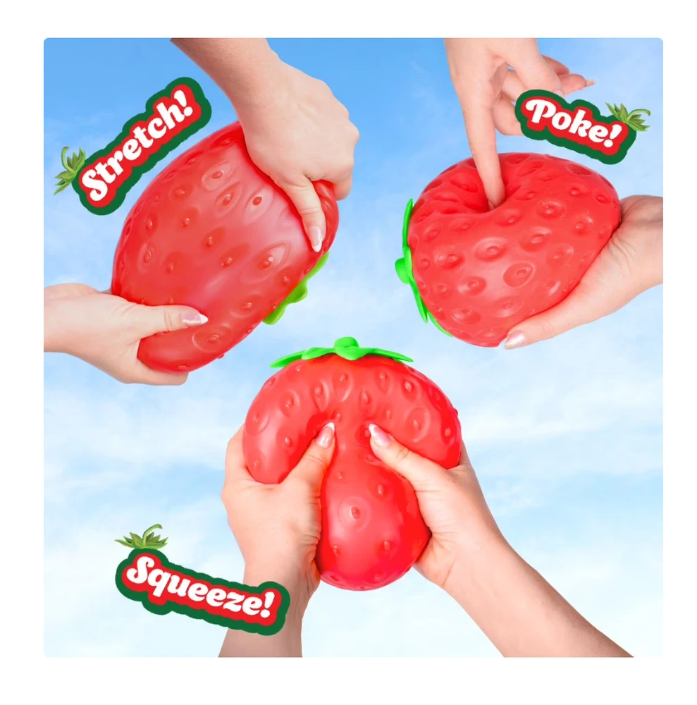 Magy Squishy braškė antistresinis minkomas žaislas didelė