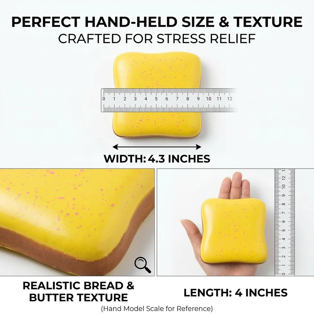 Magy Squishy bread duonos riekelė minkomas antistresinis žaislas