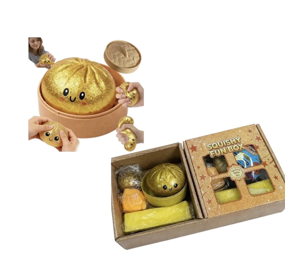 Magy Squishy fun box rinkinys koldūnas sviestas sūris kamuoliukas