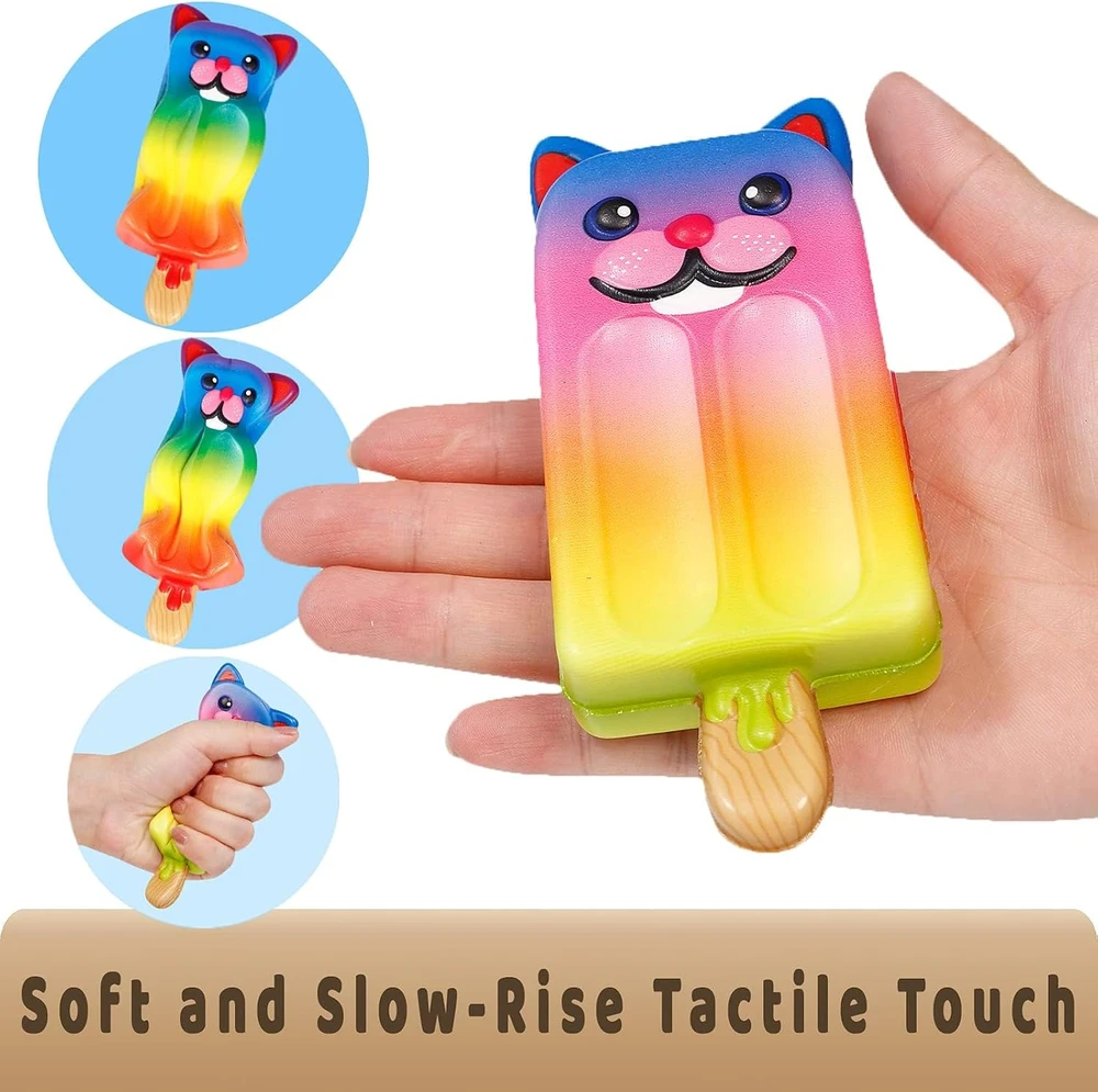 Magy Squishy ledai katinėlis antistresinis minkomas žaislas