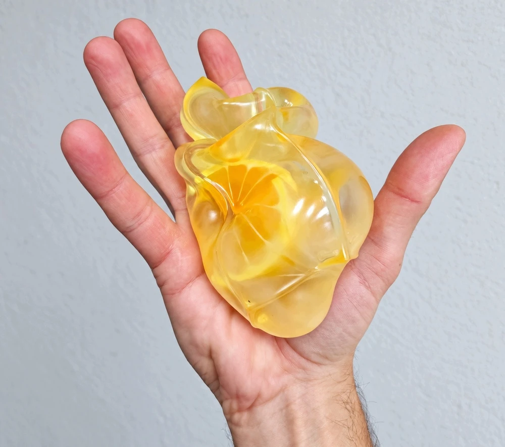 Magy Squishy ledo kubas su apelsinu coconut oil minkomas žaislas 13 cm.