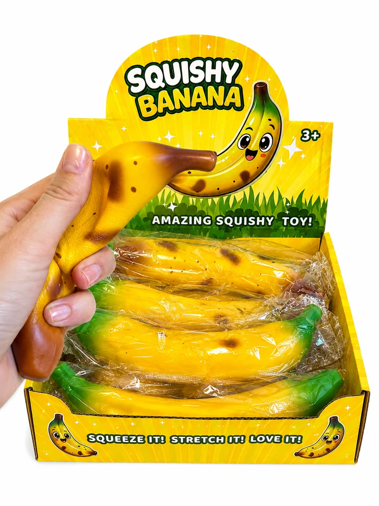 Magy Squishy minkomas antistresinis žaislas bananas
