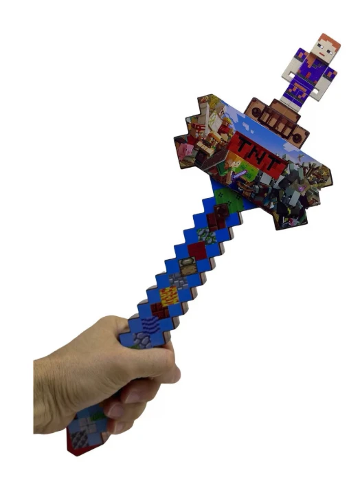 Magy Šviečiantis plaktukas kardas Minecraft 39 cm