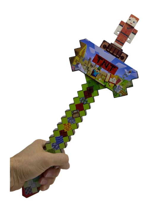 Magy Šviečiantis plaktukas kardas Minecraft 39 cm