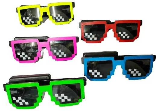 Magy Šviečiantys Minecraft pixel akiniai LED