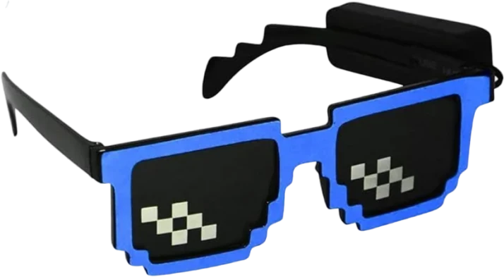 Magy Šviečiantys Minecraft pixel akiniai LED