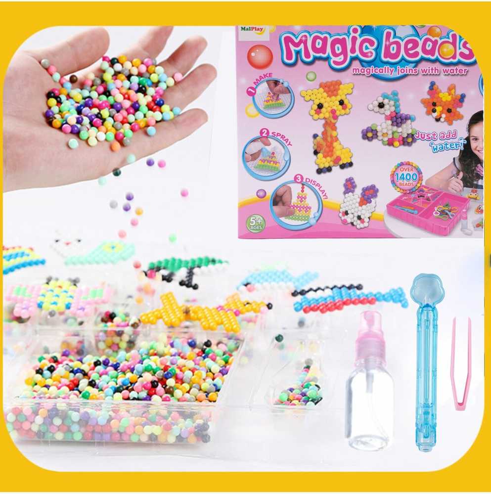 Malplay Vandens karoliukų rinkinys Magic Beads 1400 vnt