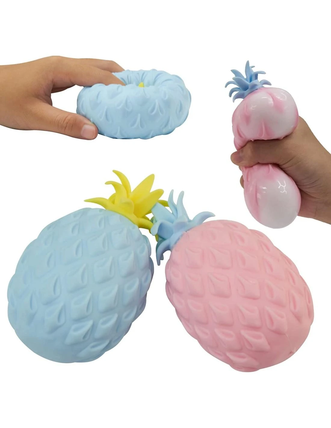 Magy Žaislų rinkinys nykštukams 10 vnt., žiedelis, šviečiantis lollipop, tampomi minkomi fidget žaislai