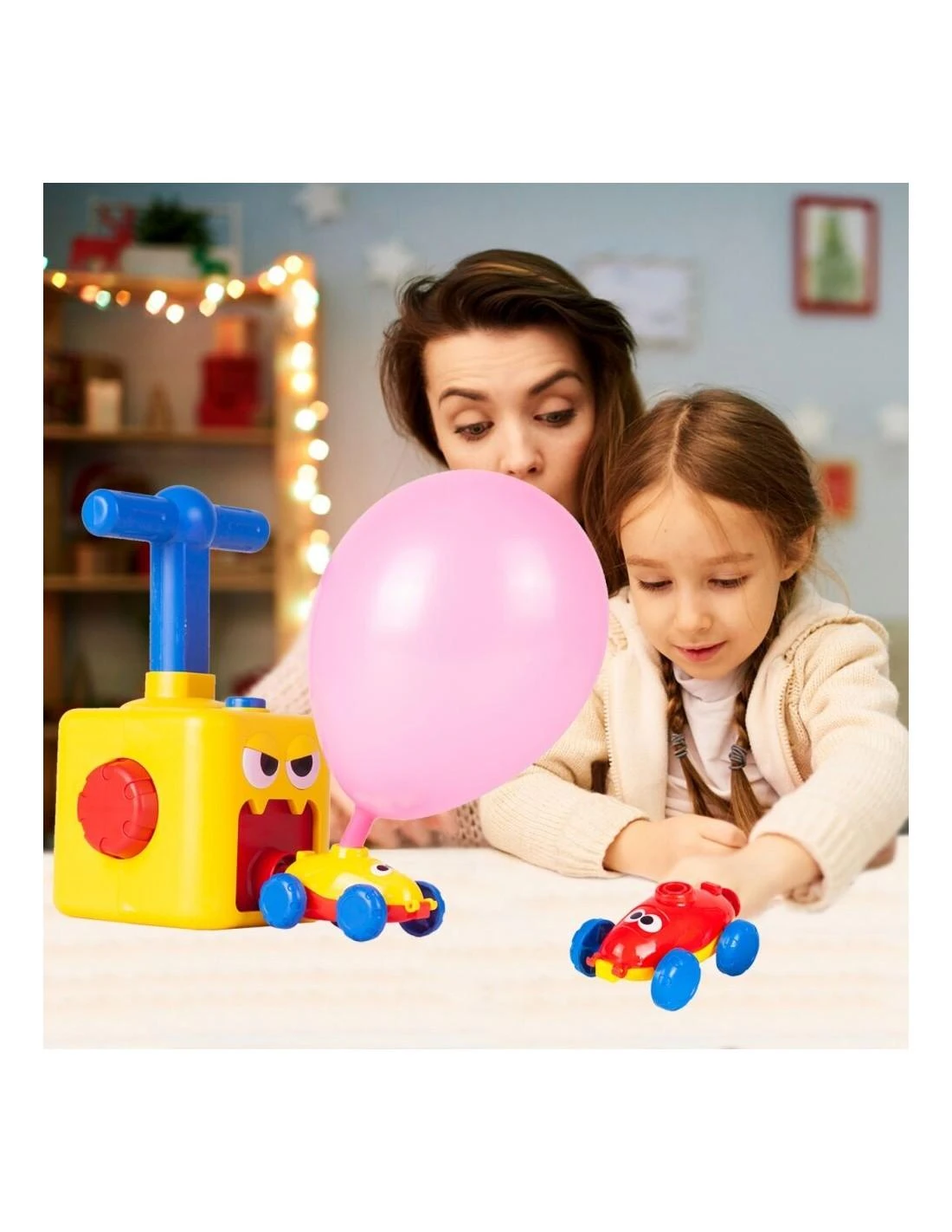 Malplay Balionų paleidimo įrenginys su 2 automobiliais + 12 balionų