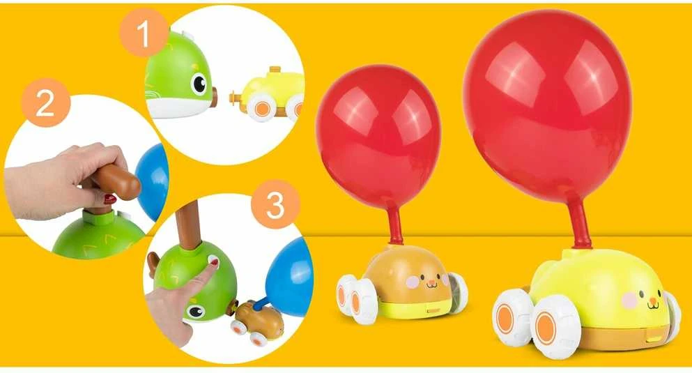 Malplay Balionų paleidimo priemonė + du automobiliai, 13 balionų
