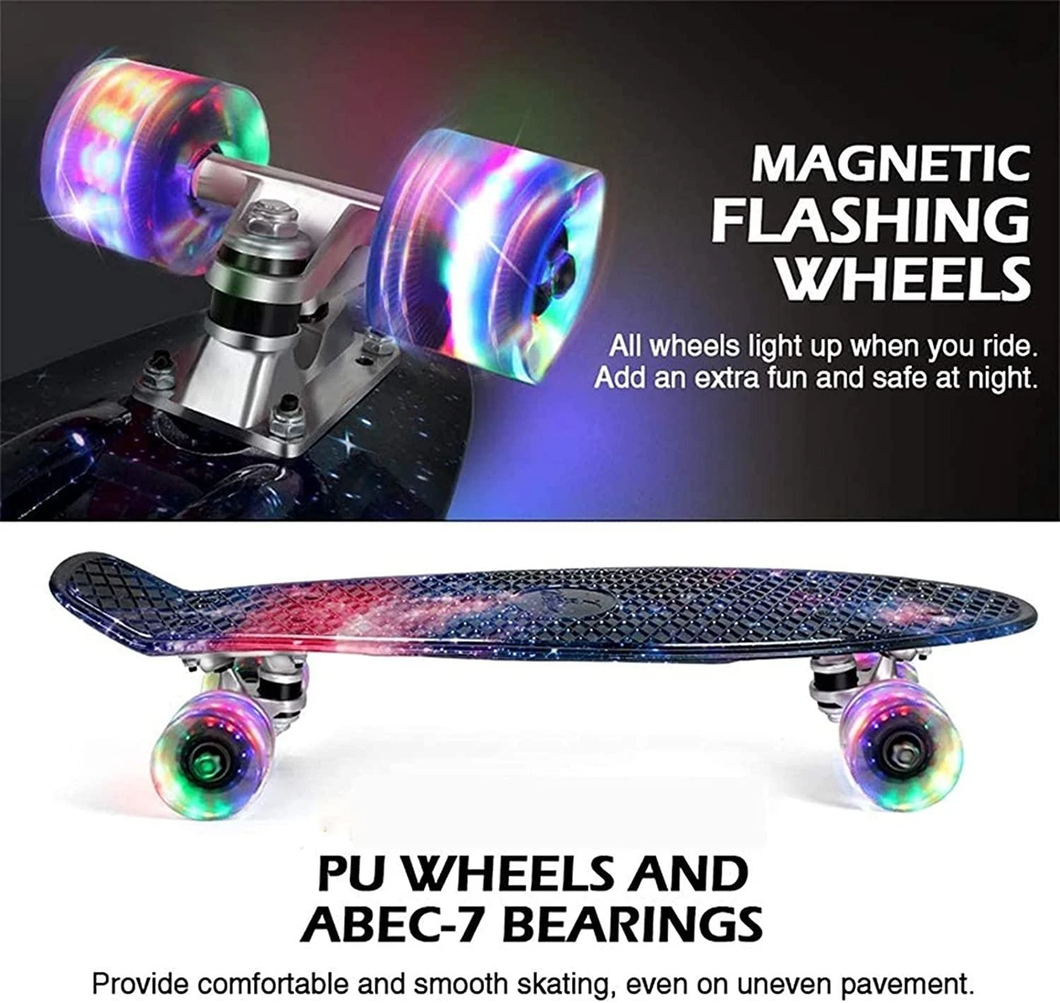 Magy Riedlentė penny board šviečiantys ratukai