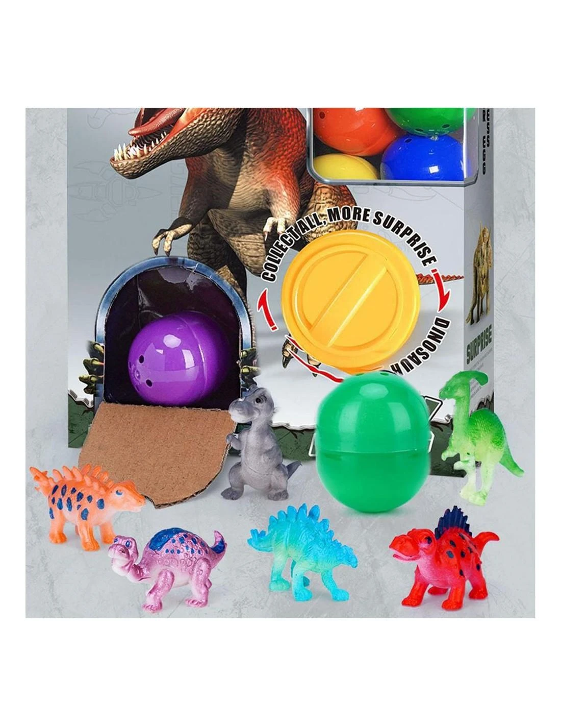 Malplay Dinozaurai kiaušiniai - siurprizas, 6 vnt. rinkinys