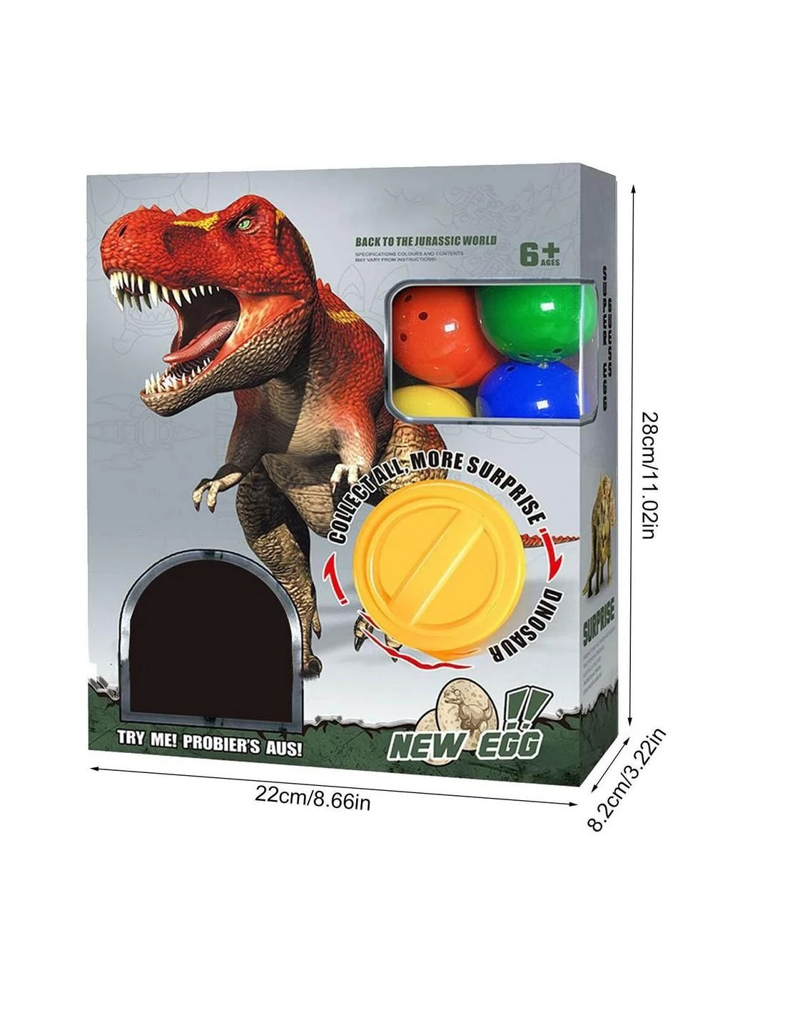 Malplay Dinozaurai kiaušiniai - siurprizas, 6 vnt. rinkinys