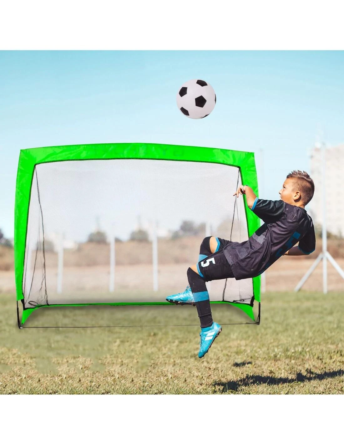 Malplay Nešiojami vaikiški futbolo vartai su kamuoliu ir pompa
