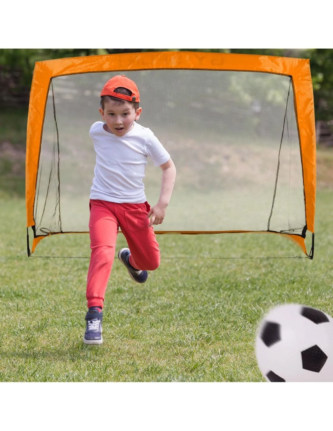 Malplay Nešiojami vaikiški futbolo vartai su kamuoliu ir pompa