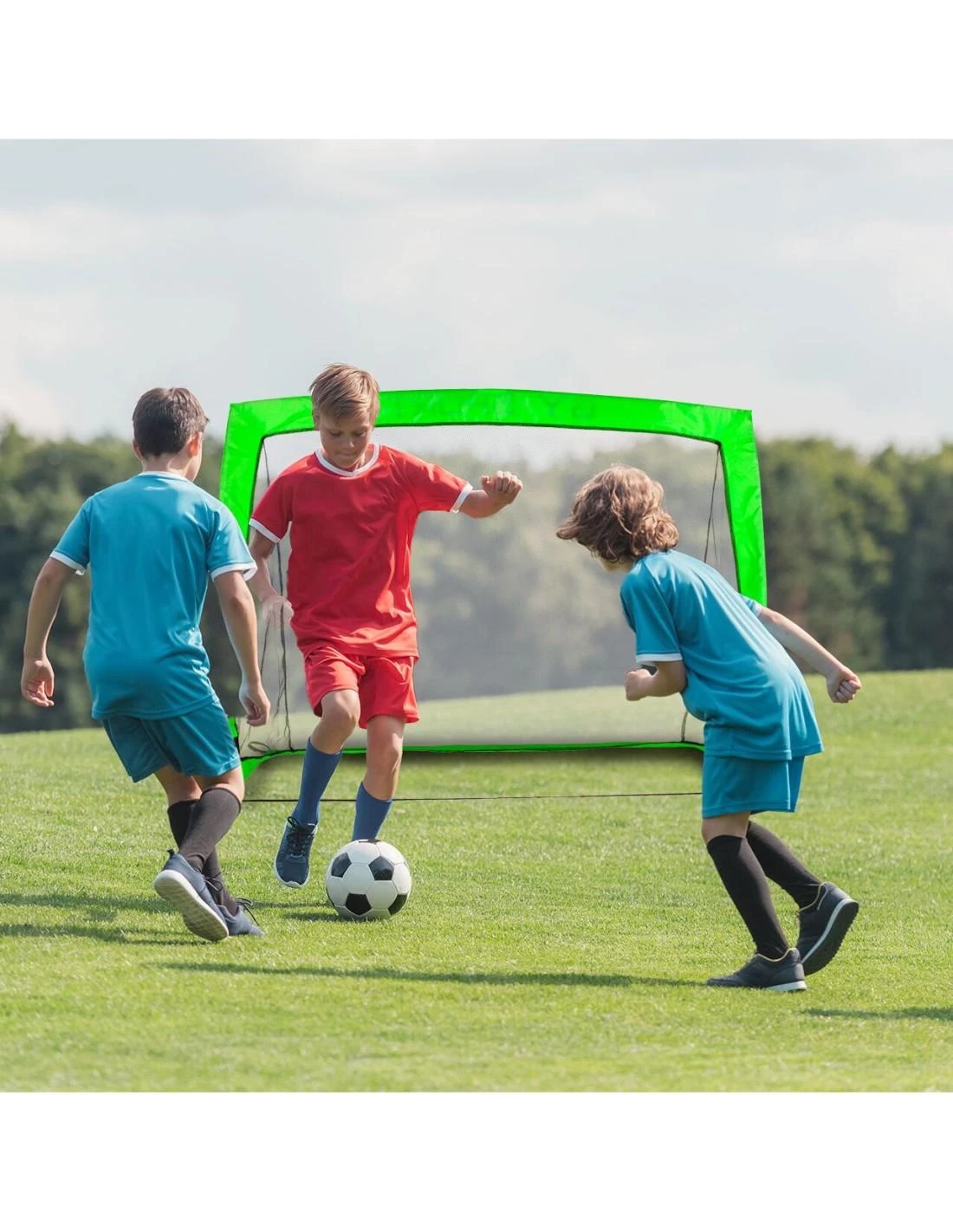 Malplay Nešiojami vaikiški futbolo vartai su kamuoliu ir pompa