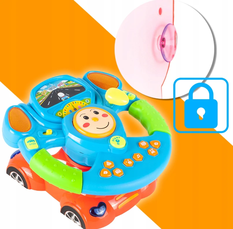 Malplay Interaktyvus lavinamasis muzikinis automobilio vairas