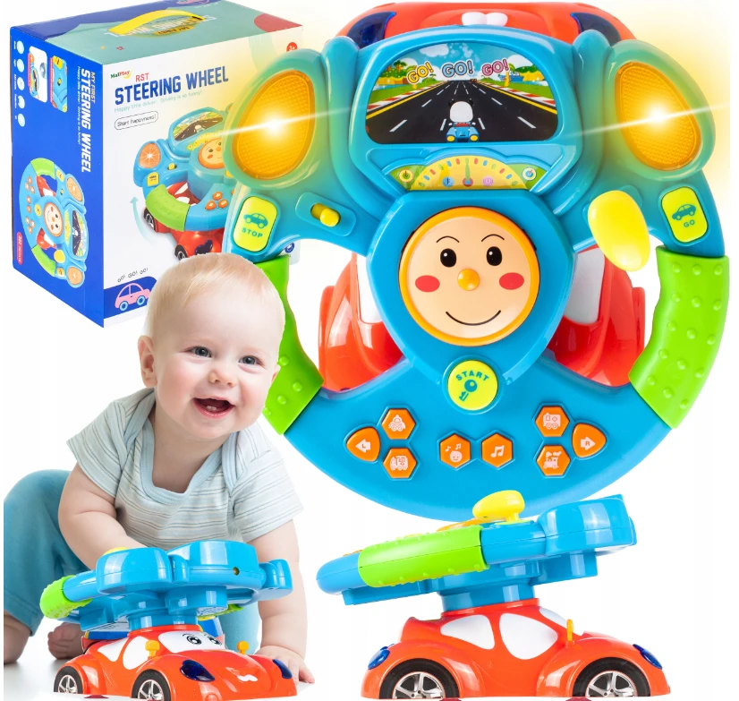 Malplay Interaktyvus lavinamasis muzikinis automobilio vairas