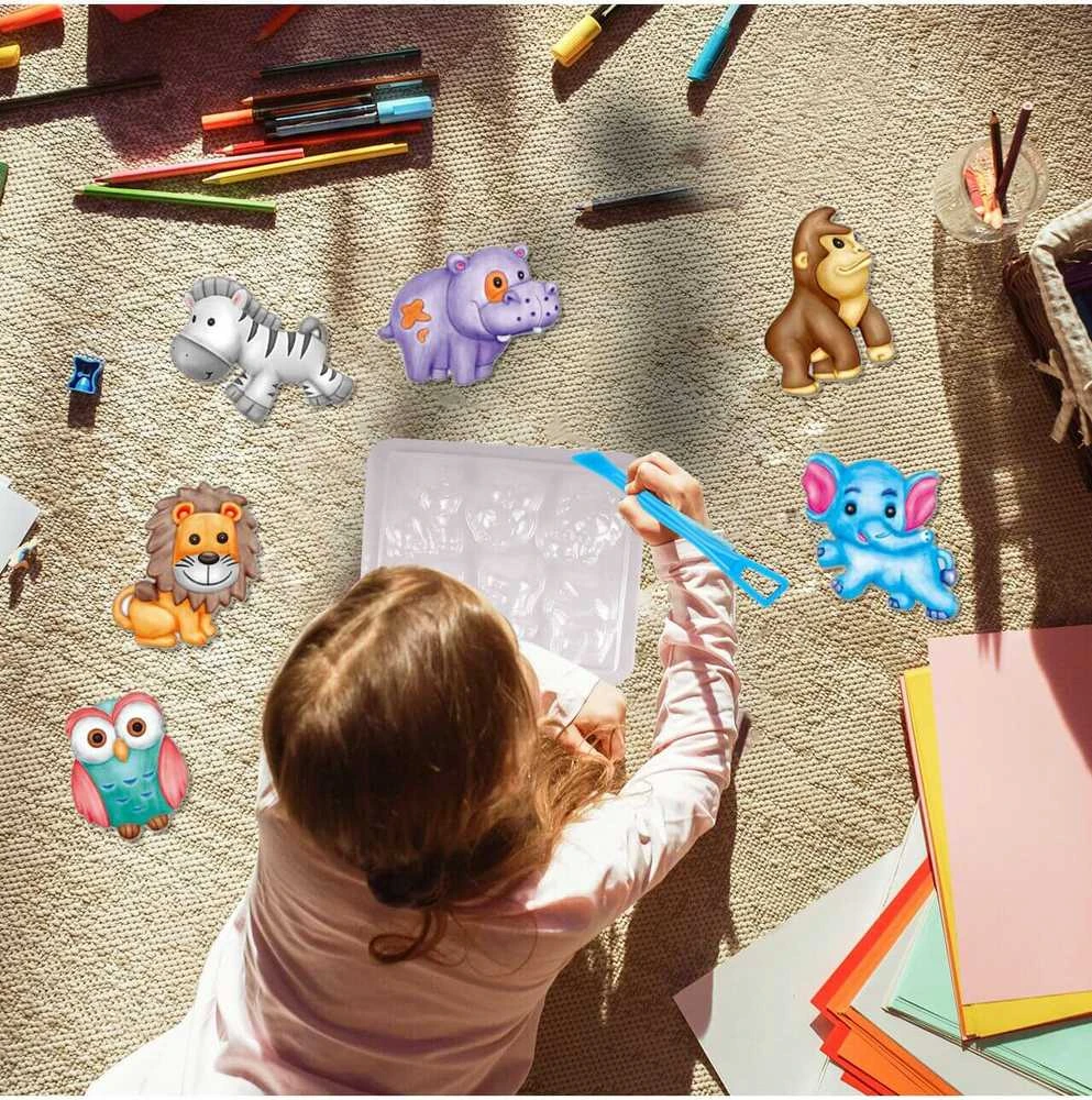 Malplay Kūrybinis rinkinys DIY gyvūnėliai iš gipso su akvarele