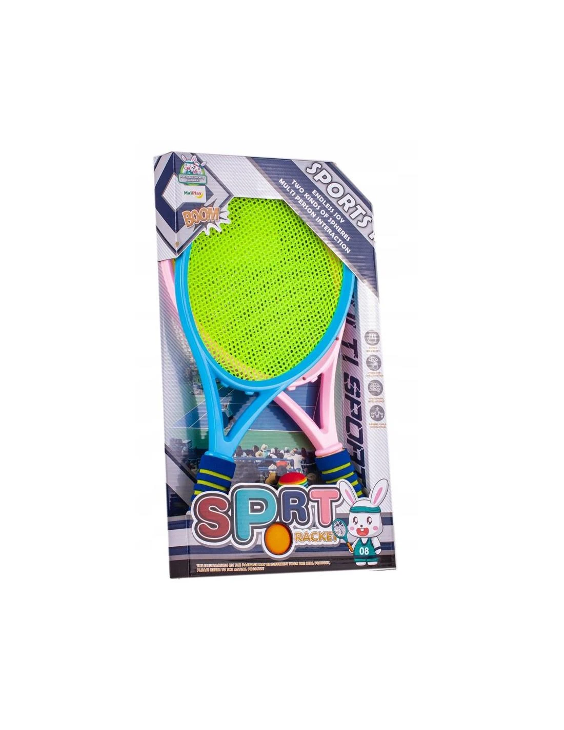 Malplay Vaikiška mini badmintono teniso raketė + kamuoliukų rinkinys