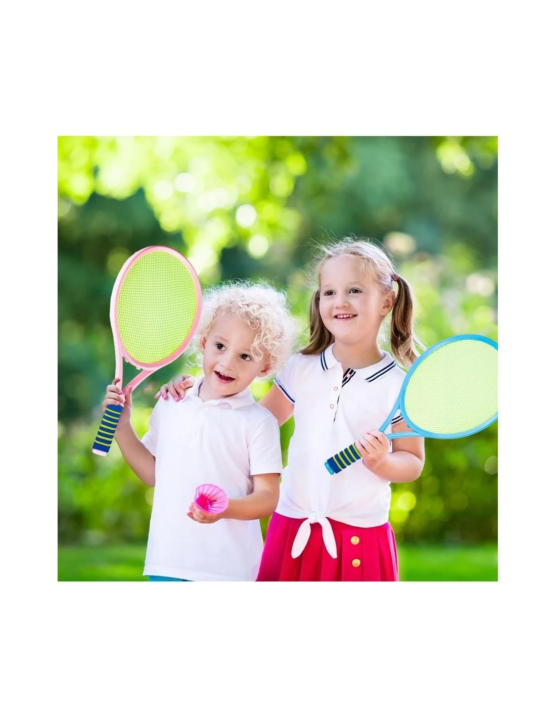 Malplay Vaikiška mini badmintono teniso raketė + kamuoliukų rinkinys