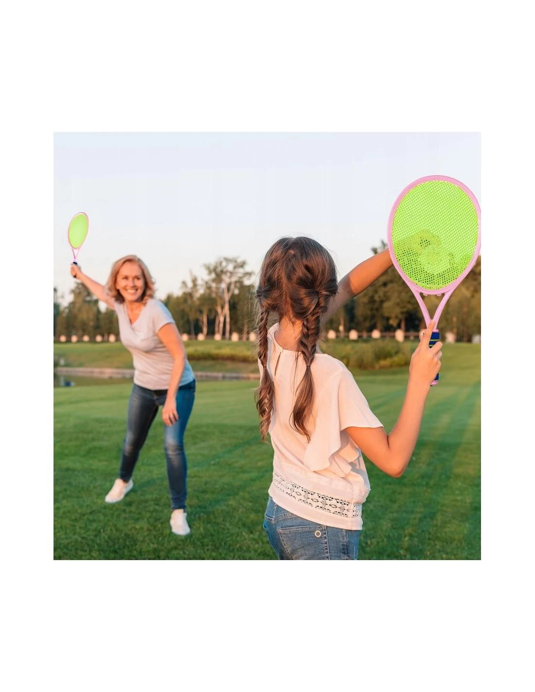 Malplay Vaikiška mini badmintono teniso raketė + kamuoliukų rinkinys