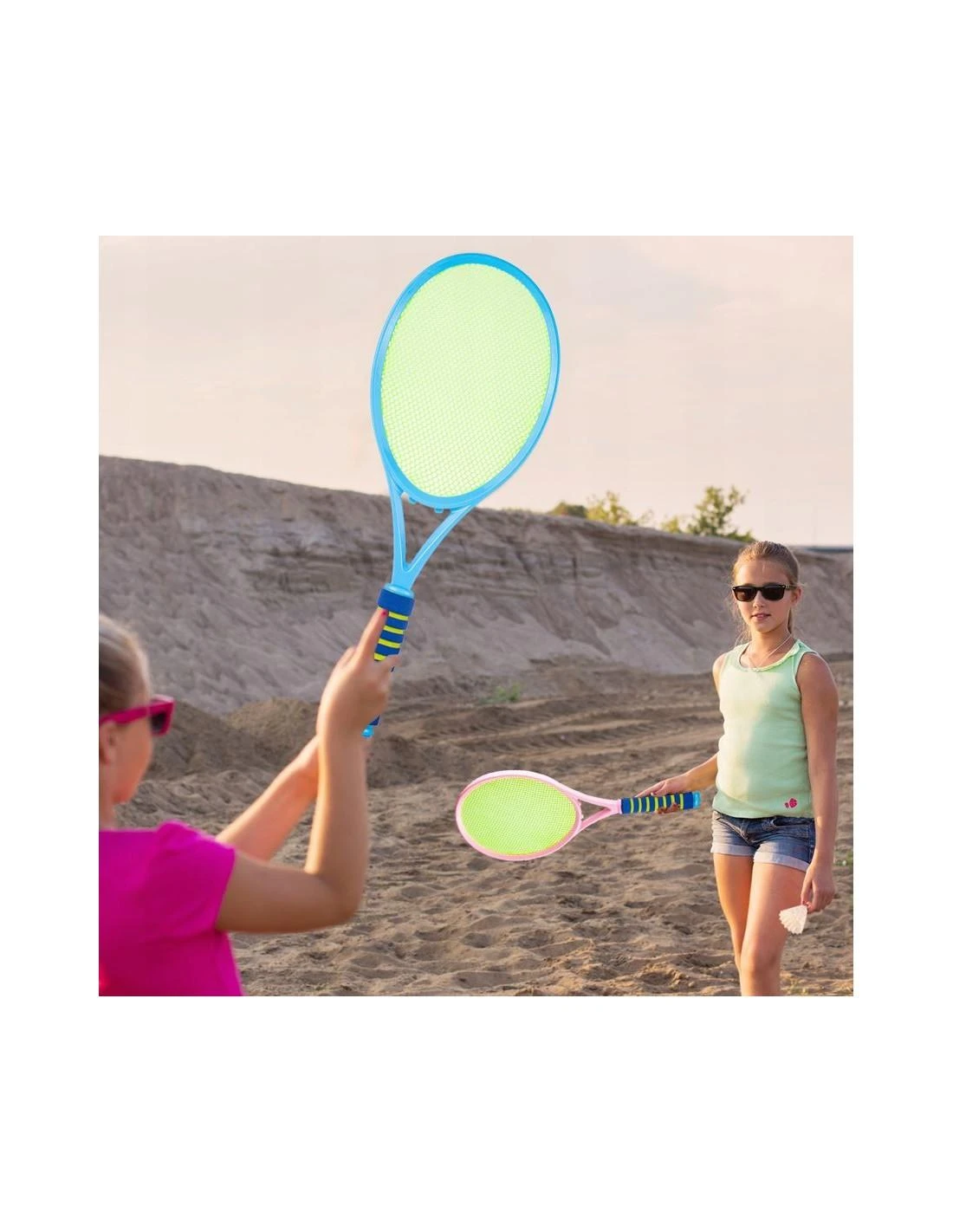 Malplay Vaikiška mini badmintono teniso raketė + kamuoliukų rinkinys