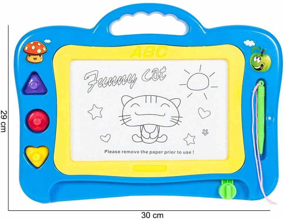 Malplay Magnetinė piešimo lenta su 4 anstpaudais