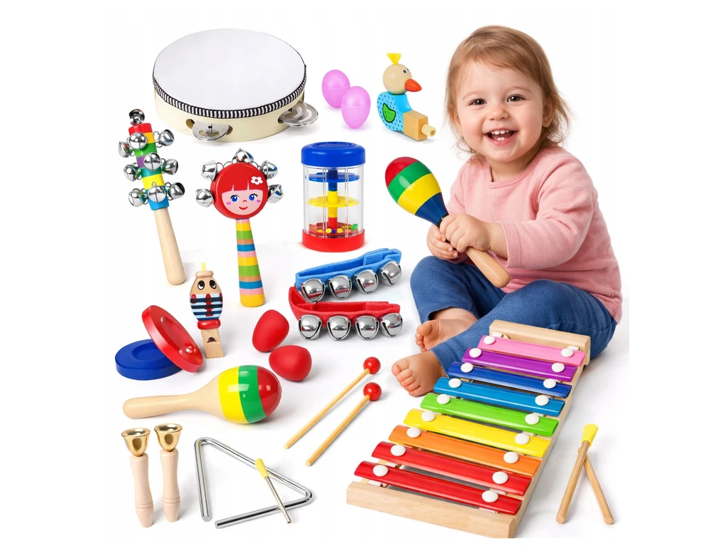 Malplay Medinis muzikos instrumentų rinkinys 18 dalių