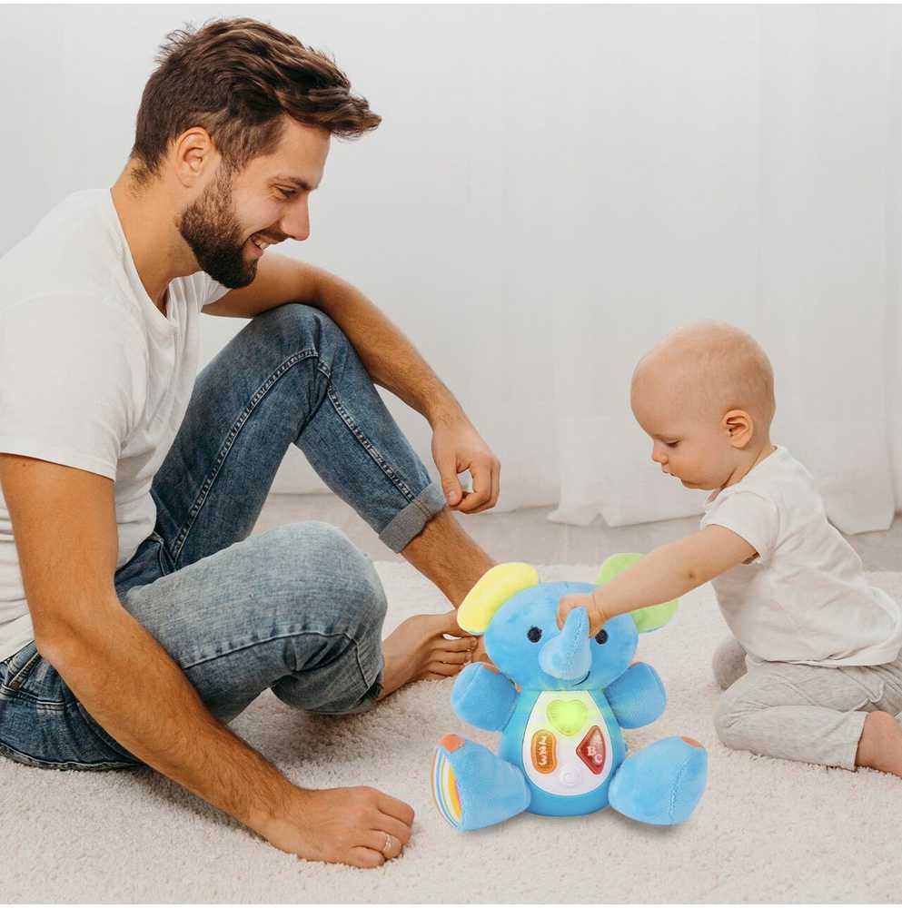 Malplay Minkštas pliušinis žaislas interaktyvus drambliukas