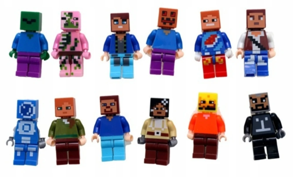 Malplay Minecraft tipo figūrėlių rinkinys 12 vnt.