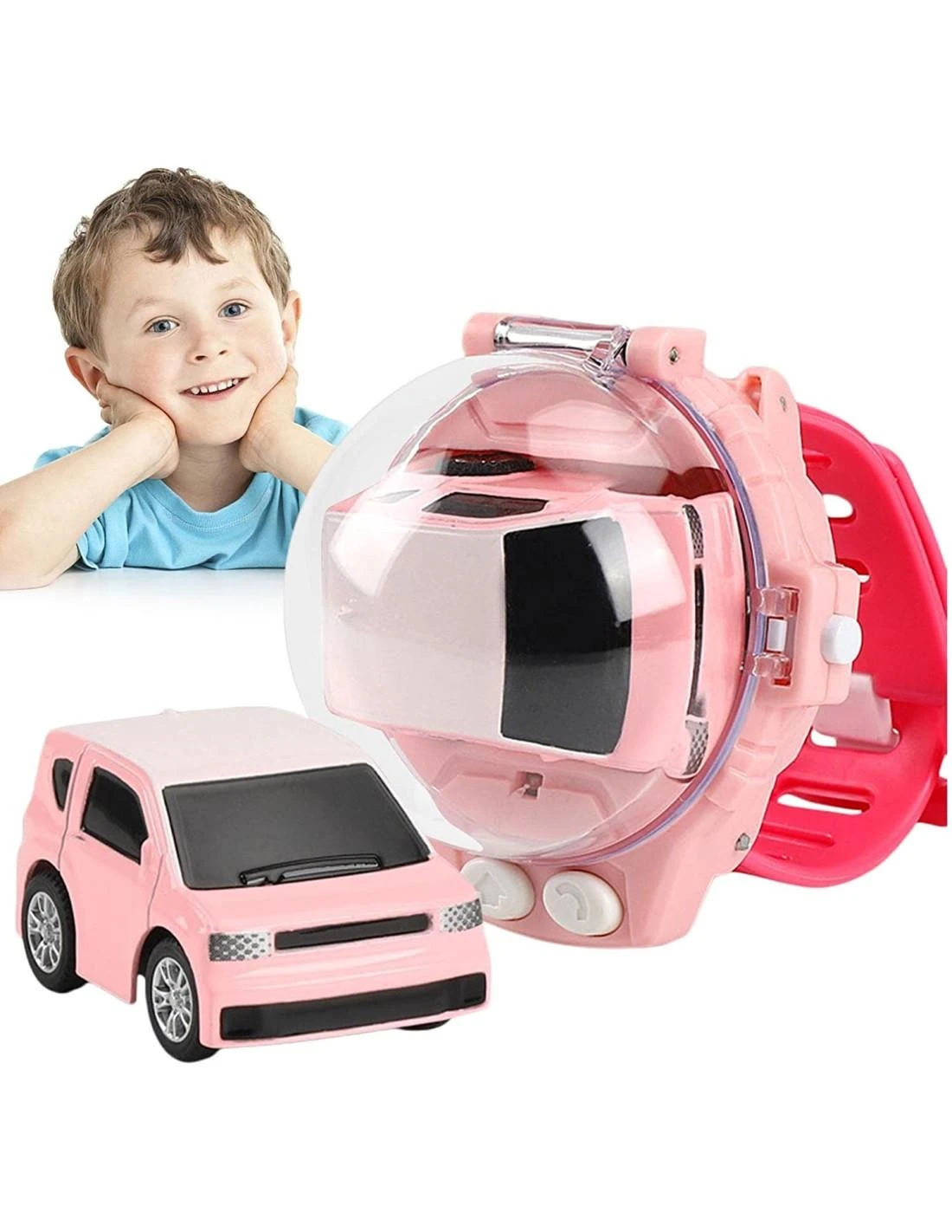 Malplay Mini nuotolinio valdymo automobilis laikrodis valdymo pultas, rožinė spalva