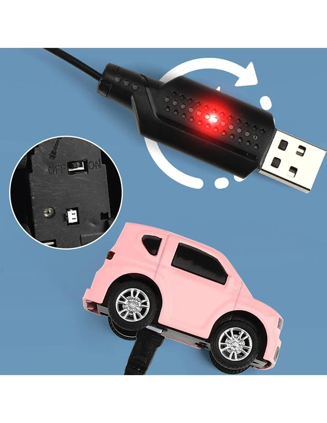Malplay Mini nuotolinio valdymo automobilis laikrodis valdymo pultas, rožinė spalva