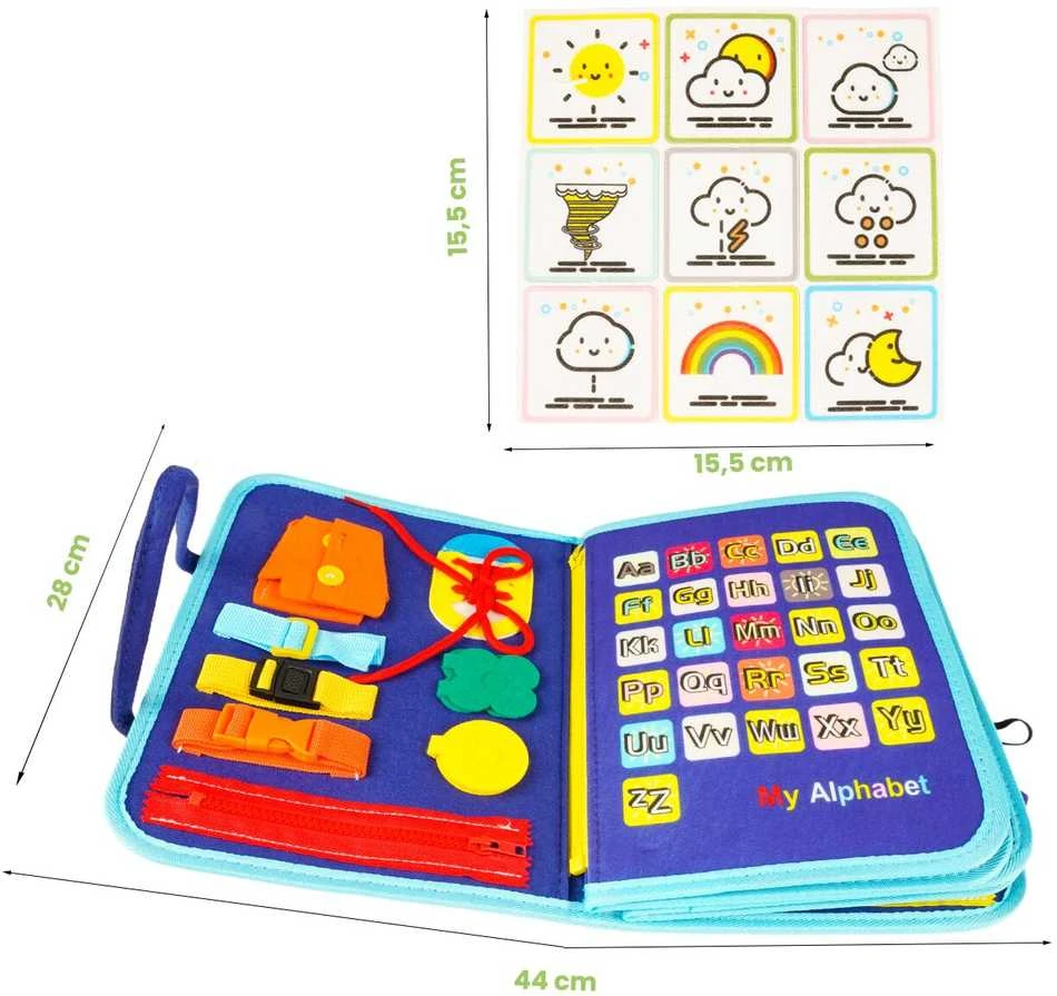 Malplay Montessori lavinamoji knyga vaikui