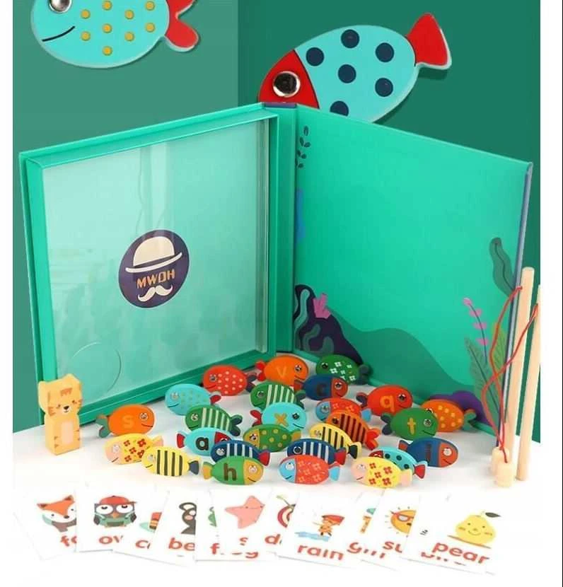 Malplay Montessori medinis žaidimas žvejyba