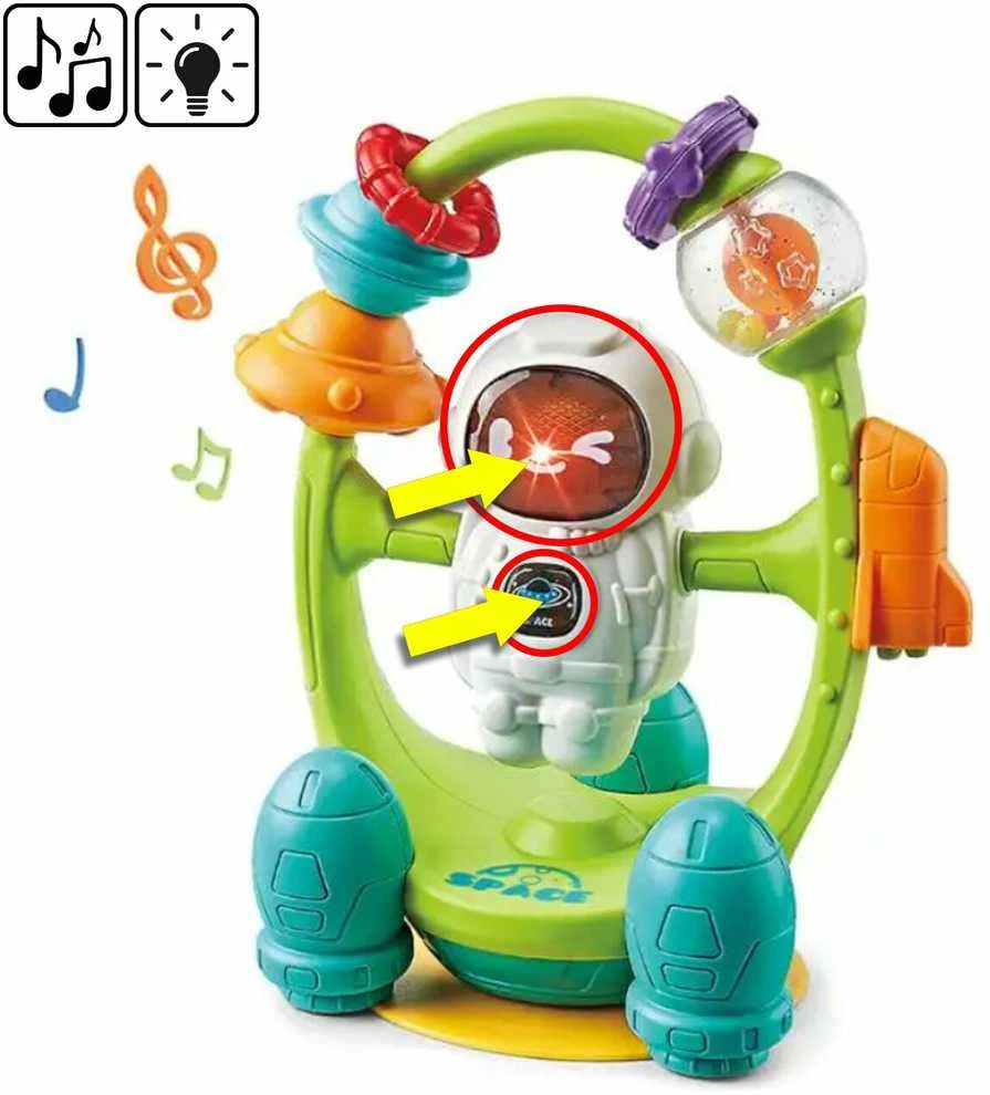 Malplay Muzikinis barškutis su siurbtuku Astronautas