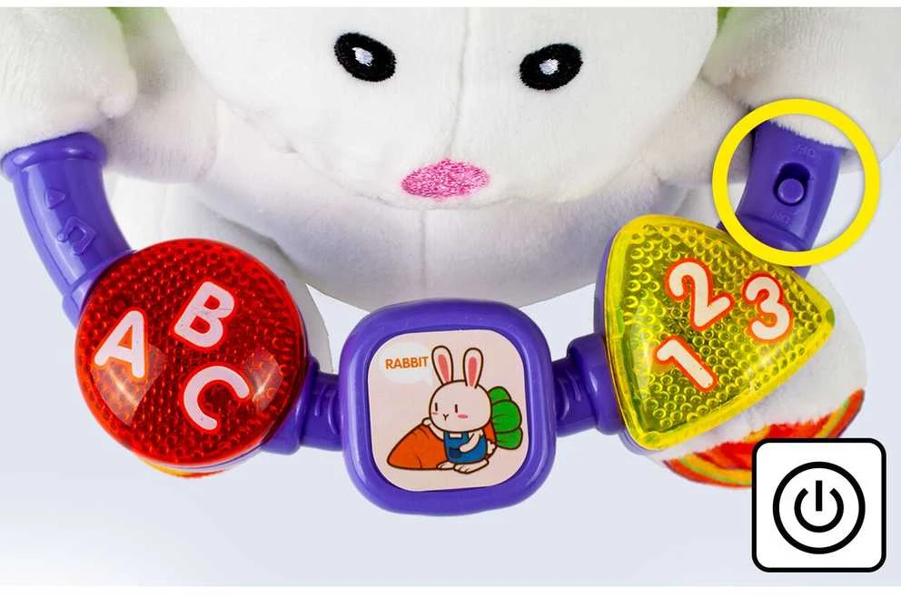 Malplay Minkštas žaislas Interaktyvus pliušinis zuikis, 20 cm