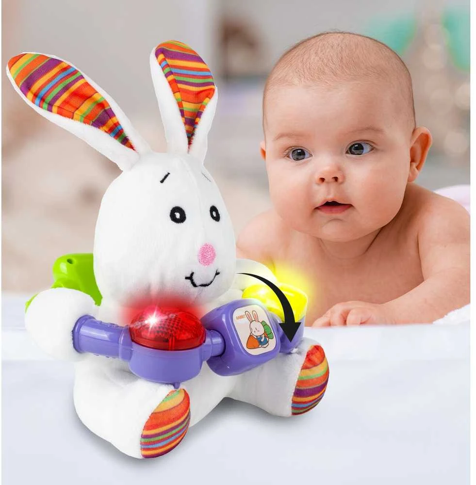 Malplay Minkštas žaislas Interaktyvus pliušinis zuikis, 20 cm