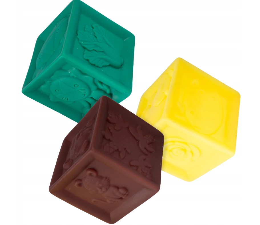 Malplay Sensorinės kaladėlės Pyramid Montessori Soft Creative, 12 vnt.