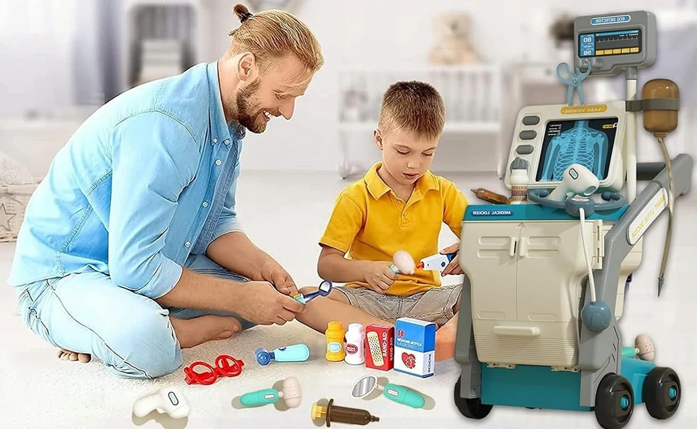 Malplay Žaislinis gydytojo rinkinys su vežimėliu
