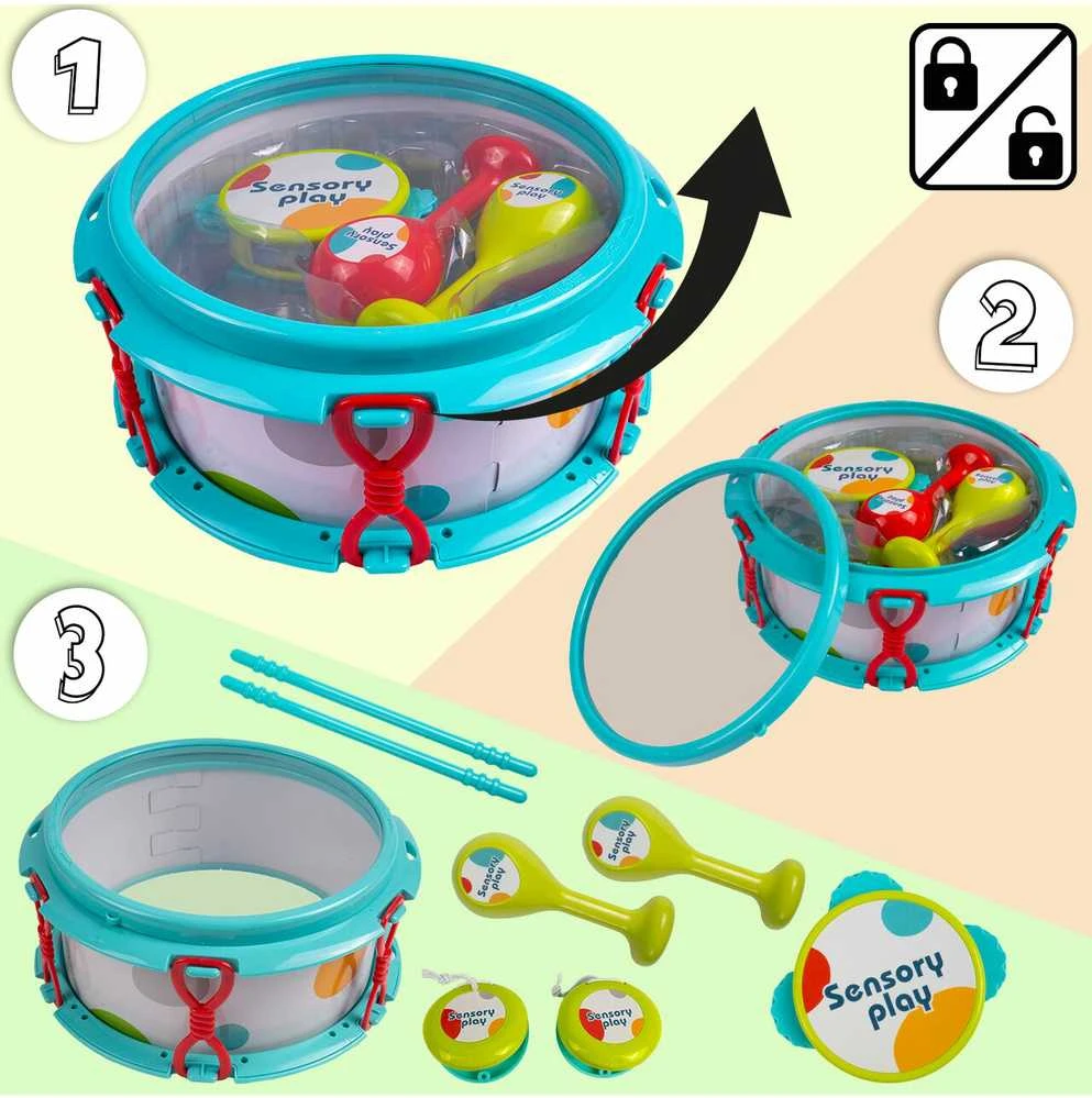Malplay Vaikiškas muzikinių instrumentų rinkinys su būgnais