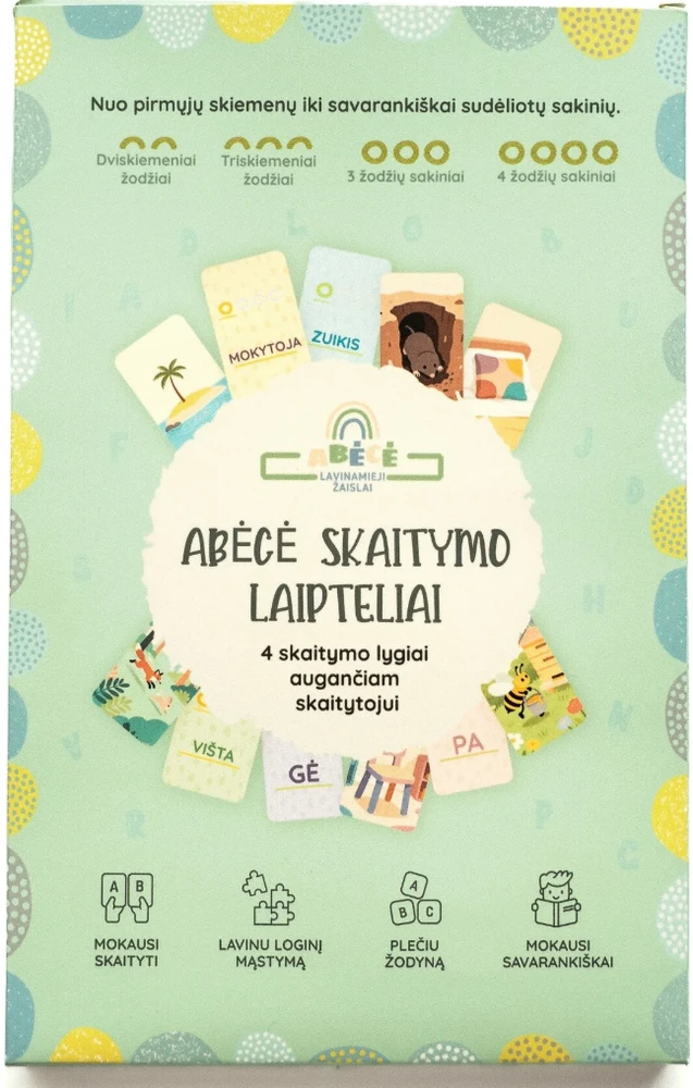 Mb Abece Lt Edukacinė priemonė ABĖCĖ Skaitymo laipteliai
