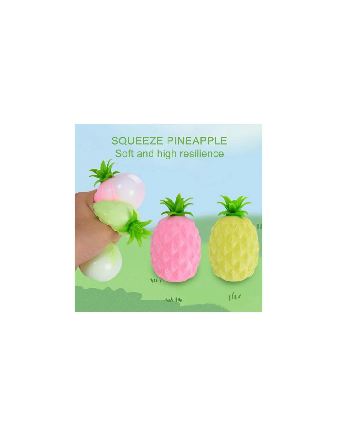Magy Squishy ananasas cruncy minkomas žaislas