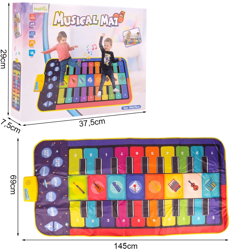 Malplay Muzikinis kilimėlis vaikiškas elektroninis