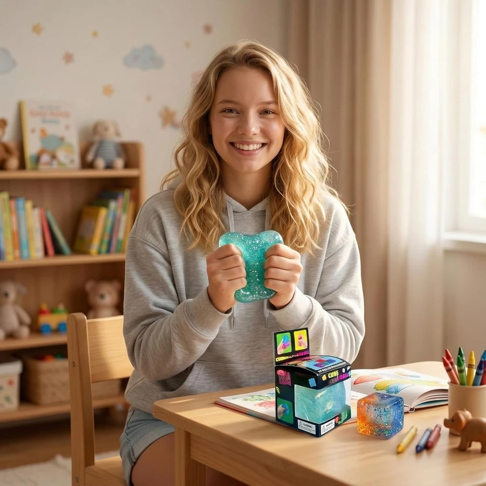Needoh tipo squishy minkomas žaislas kubas antistresinis