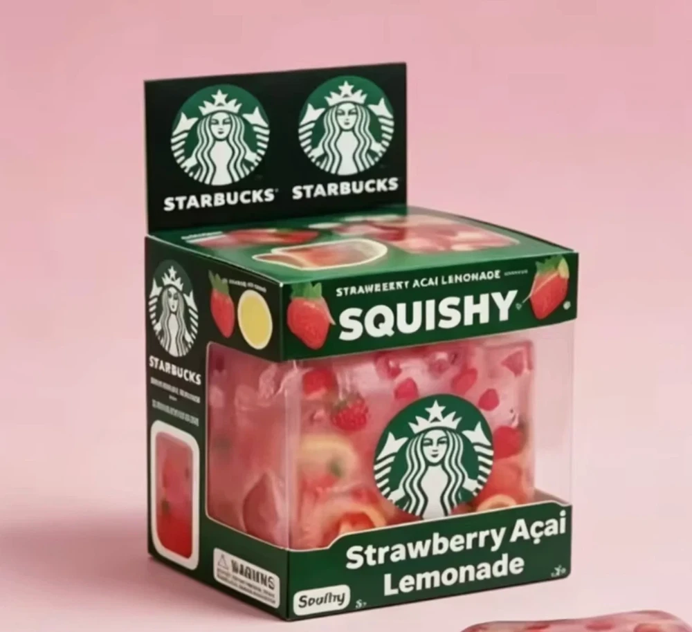 Needoh tipo squishy minkomas žaislas kubas antistresinis strawbery