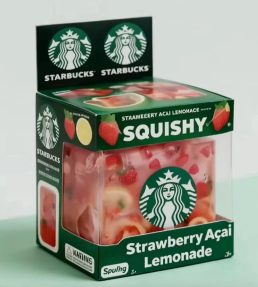 Needoh tipo squishy minkomas žaislas kubas antistresinis strawbery
