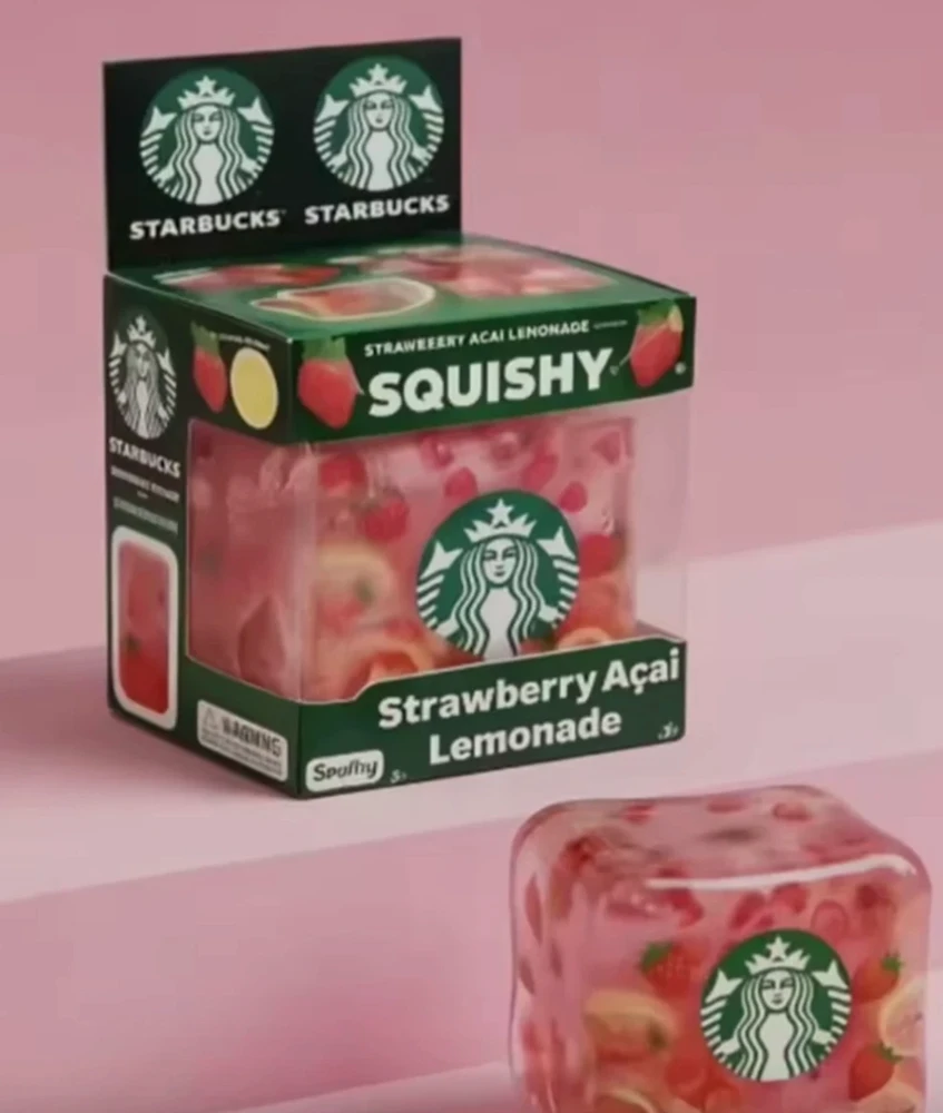 Needoh tipo squishy minkomas žaislas kubas antistresinis strawbery